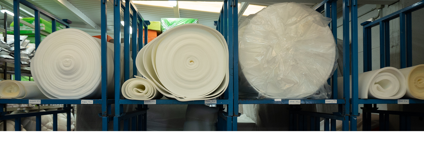 Rollos de espuma y fibra