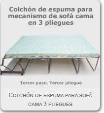 Colchão de espuma para sofá-cama de 3 dobras | Leve, confortável e adaptável